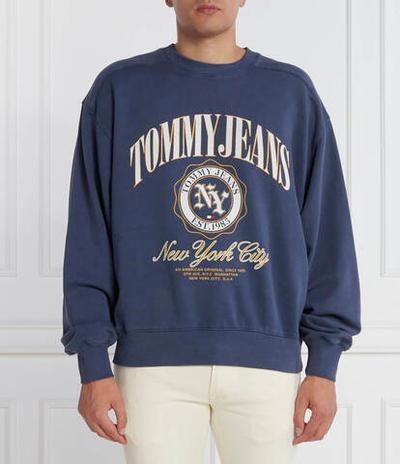 Худи TJM BOXY LUXE VARSITY CREW Tommy Jeans - темно-синий(DM0DM17798)