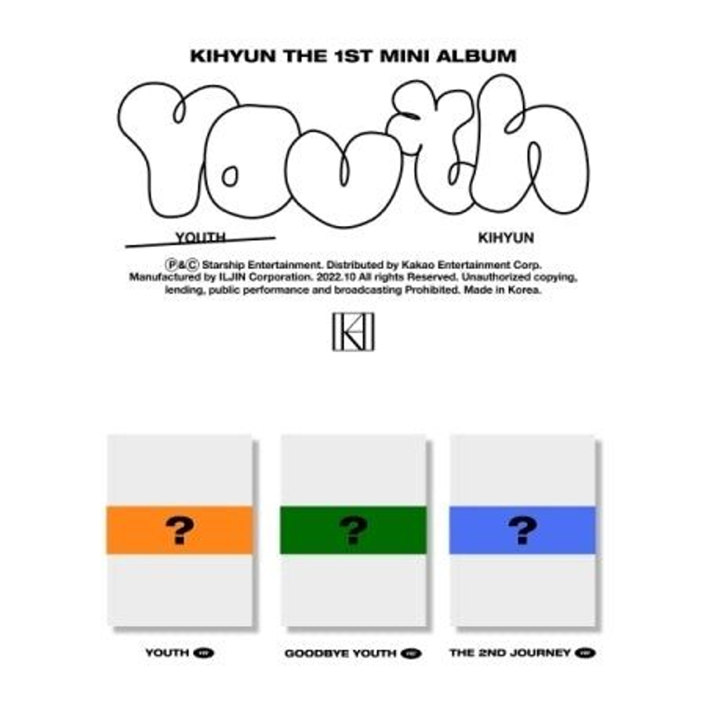 Альбом KIHYUN - YOUTH 1st Mini Album RANDOM Version