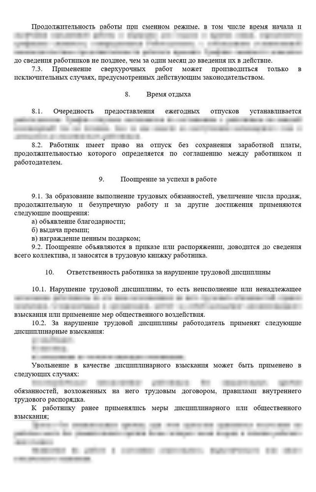 Правила внутреннего трудового распорядка организации с листом ознакомления и подписями всех сотрудников