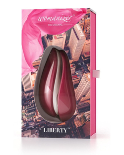 Liberty – бесконтактный стимулятор клитора Womanizer (красно-белый)