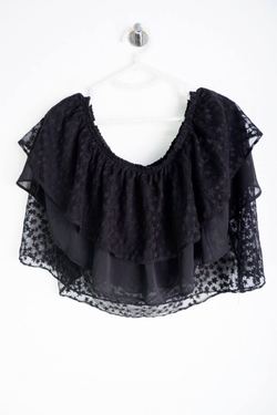 Топ Zara с рюшами, маркировка М, визуально на 46 размер