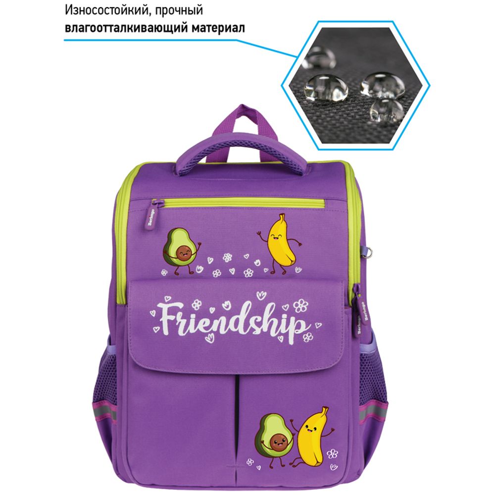 Ранец Berlingo облегченный Concept "Friendship" 35*27*16см, 1 отделение, 4 кармана, эргономичная спинка