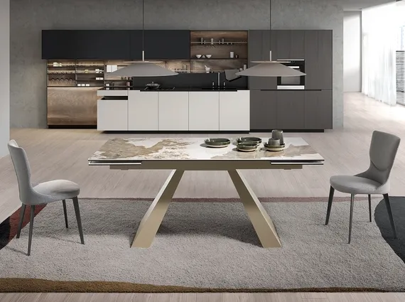 Раздвижной стол Angel Cerda 1124, 180-220-260х90 см, керамика