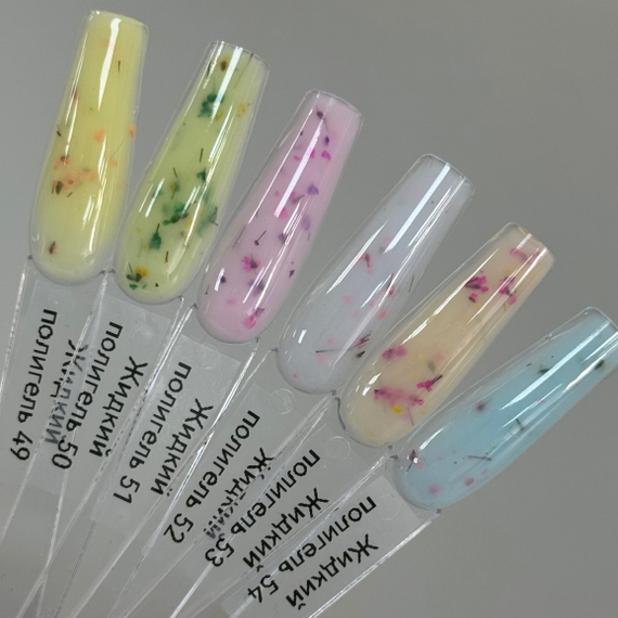 Жидкий полигель с сухоцветами Crazy lak 052 10мл (для укрепления, ремонта, донаращивания)