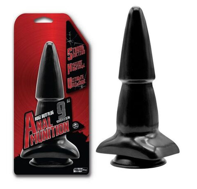 Большая анальная втулка чёрного цвета - 22,8 см. (Цвет: черный)