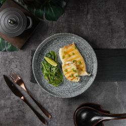 Тарелка с бортом 23 см h3 см глазурь Glossy Stone Untouched Taiga P.L. Proff Cuisine [1]