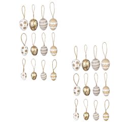 GAEM Набор из 16-ти изделий декоративных подвесных "Яйцо" (4,5*6, 3,5*5,5, 3*4), L14 W5,5 H15 см