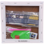 Алмазная мозаика на подрамнике с полным заполнением»МИР ЯРКИХ КРАСОК», довольный совёнок, 20*20см