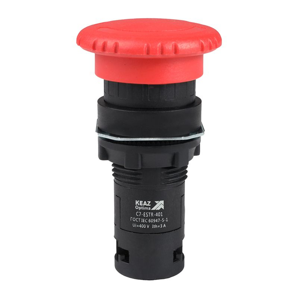 Кнопка аварийного останова OptiSignal Compact D22 С7-ESTR-401 красн. 1НЗ XB7ES542P КЭАЗ 362129