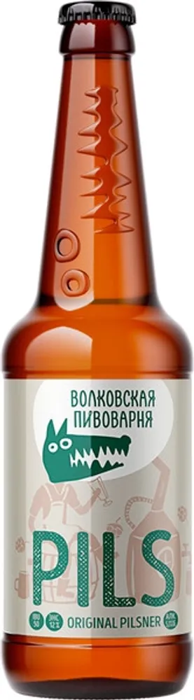 Пиво Волковская пивоварня Пилс / Volkovskaya Pivovarnya Pils 0.45 - стекло