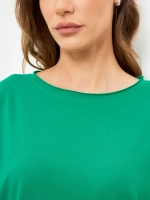Лонгслив оверсайз с рукавом 3/4 зеленый