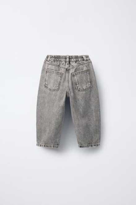 ZARA ДЖИНСЫ СВОБОДНОГО КРОЯ, СЕРЫЙ