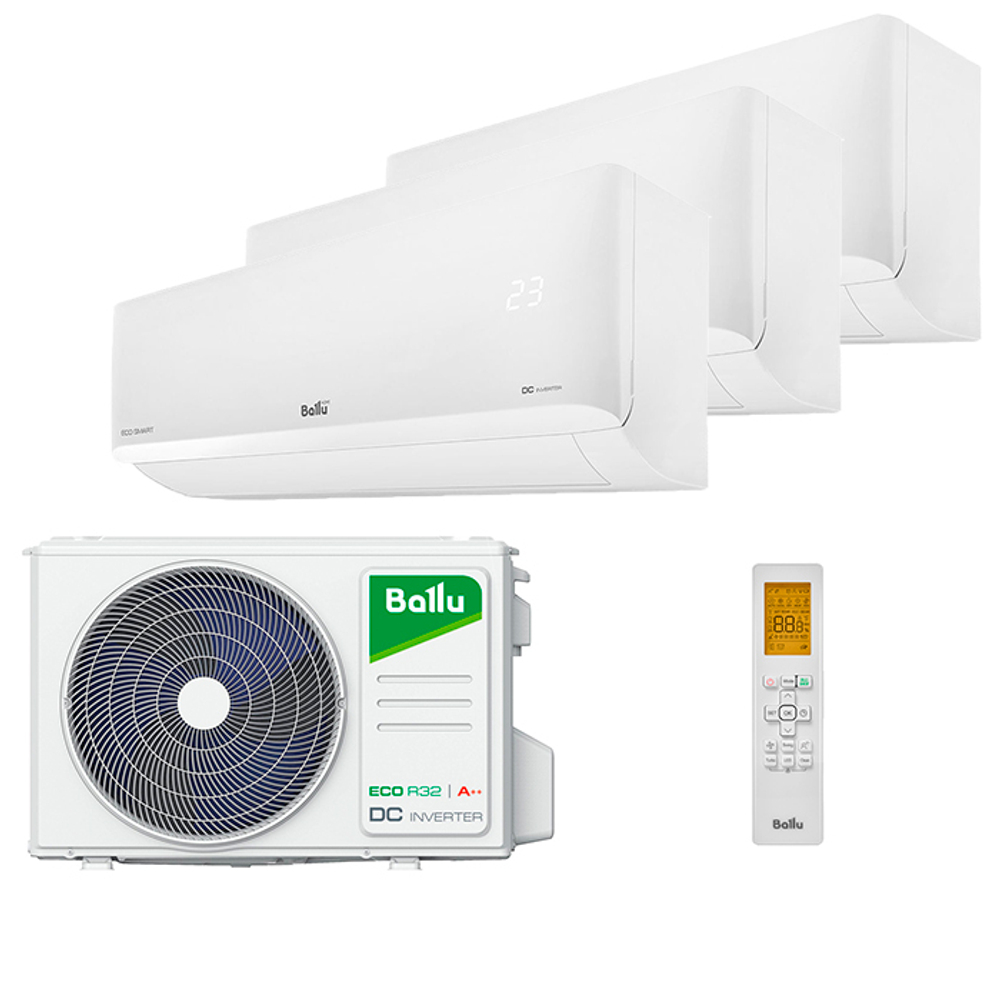 Мультисплит система на 3 комнаты Ballu BSYI-FM/in-07HN8_V1/EU x 3 / BM3OI-FM/out-21HN8_V1/EU