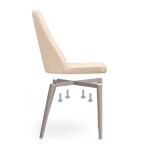 Стул на металлокаркасе Woodville Фена R латте, капучино