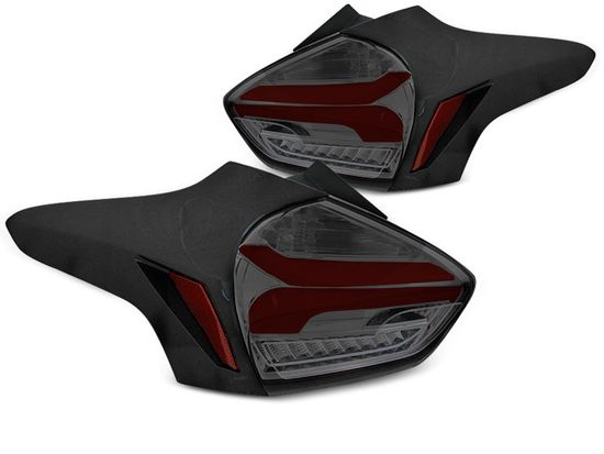 Фонари задние FORD FOCUS 3 15-18 HATCHBACK SMOKE RED SEQ LED