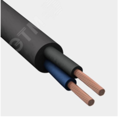 Кабель силовой гибкий медный для светильников КГТП 2х1.5 - 0.66 ТРТС