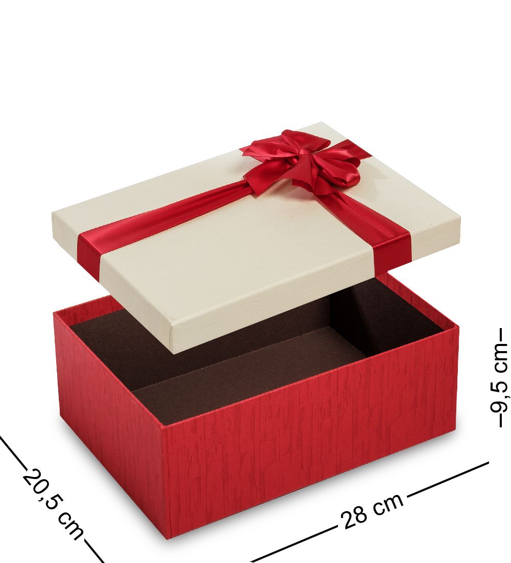 WG-49/2-A Коробка подарочная «Прямоугольник» цв.красн/беж.