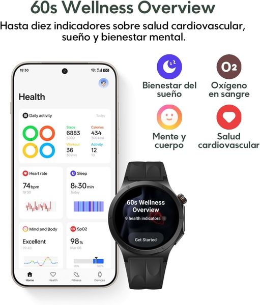 Умные часы OnePlus Watch 4 46 мм (2026, OPWWE261) Черный | Midnight Titanium
