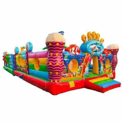 Коммерческий надувной батут без горки «В гостях у моря» 12*6*3,5 м.