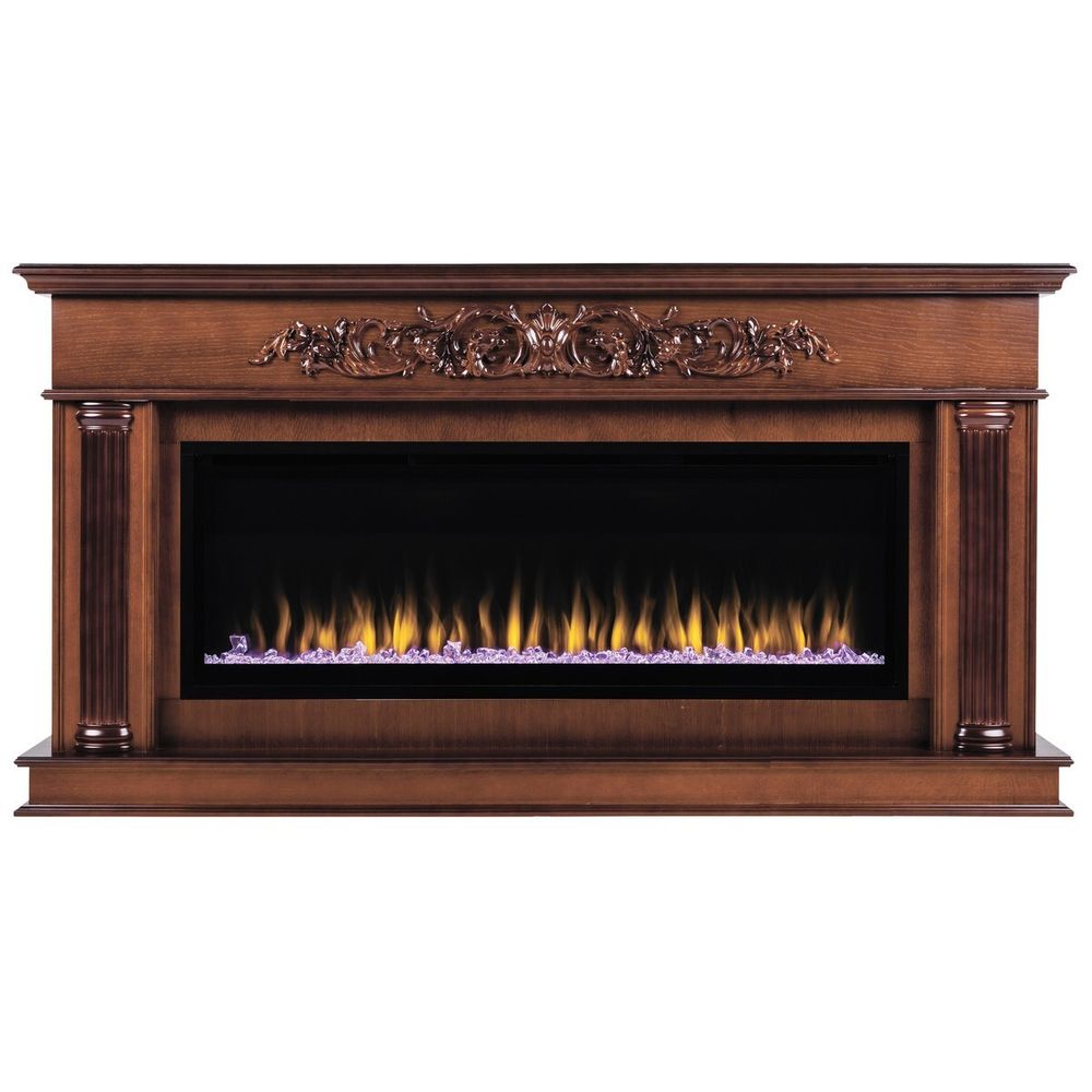 Электрокамин RealFlame Prince 50 NT орех с очагом Saphir 50