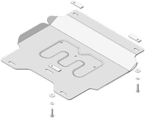 Защита картера двигателя, Переднего дифференциала. 5 мм, Алюминий. для Dodge Ram 1500 2024-н.в., Motodor.32916