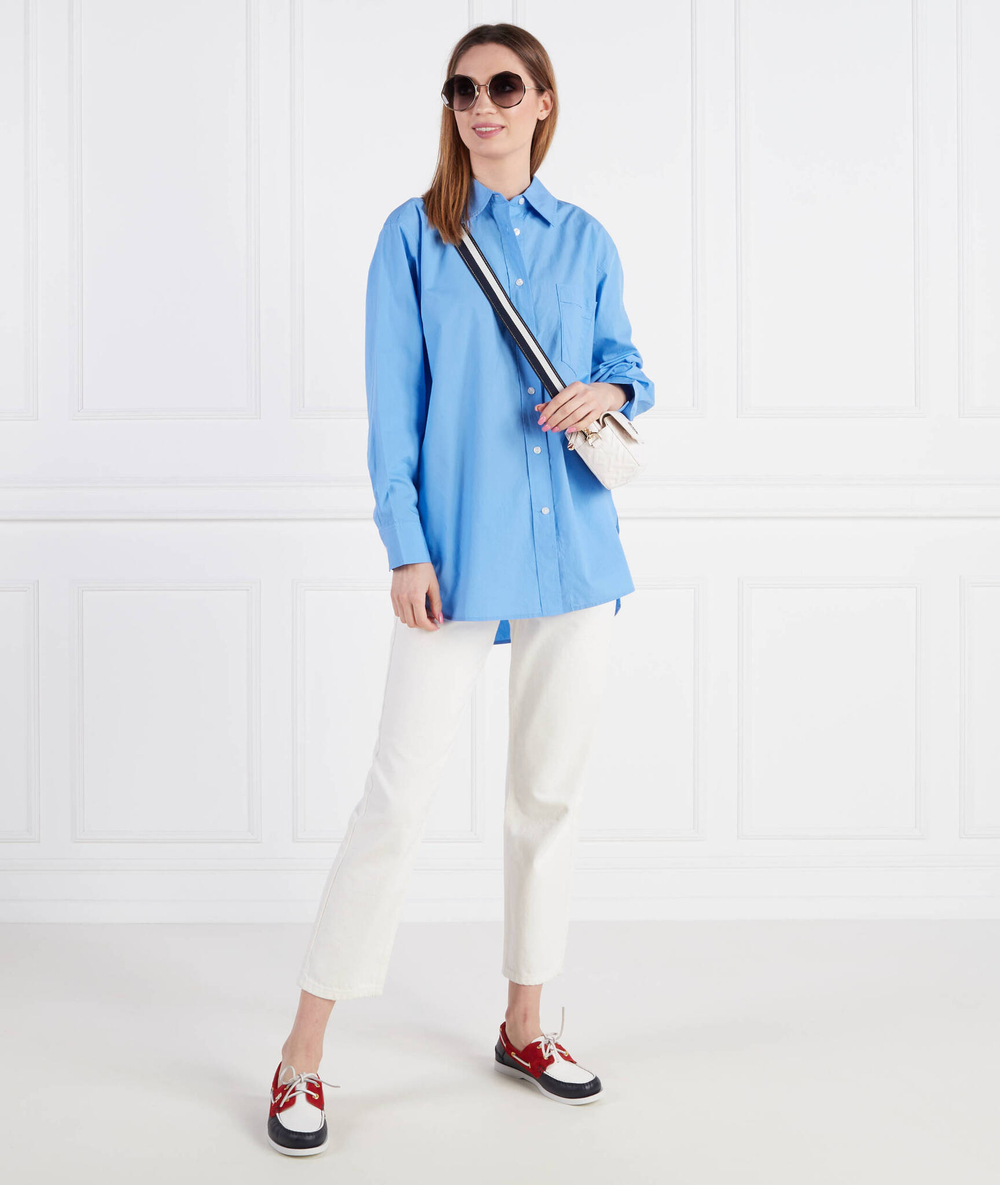 рубашка 1985 org co poplin overszd Tommy Hilfiger - голубой(WW0WW39198)