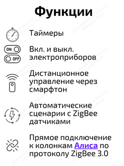 Умная розетка ZigBee 16А с Алисой