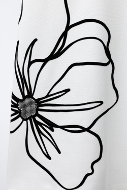 ZARA ПЛАТЬЕ С ПРИНТОМ, ЭКРЮ