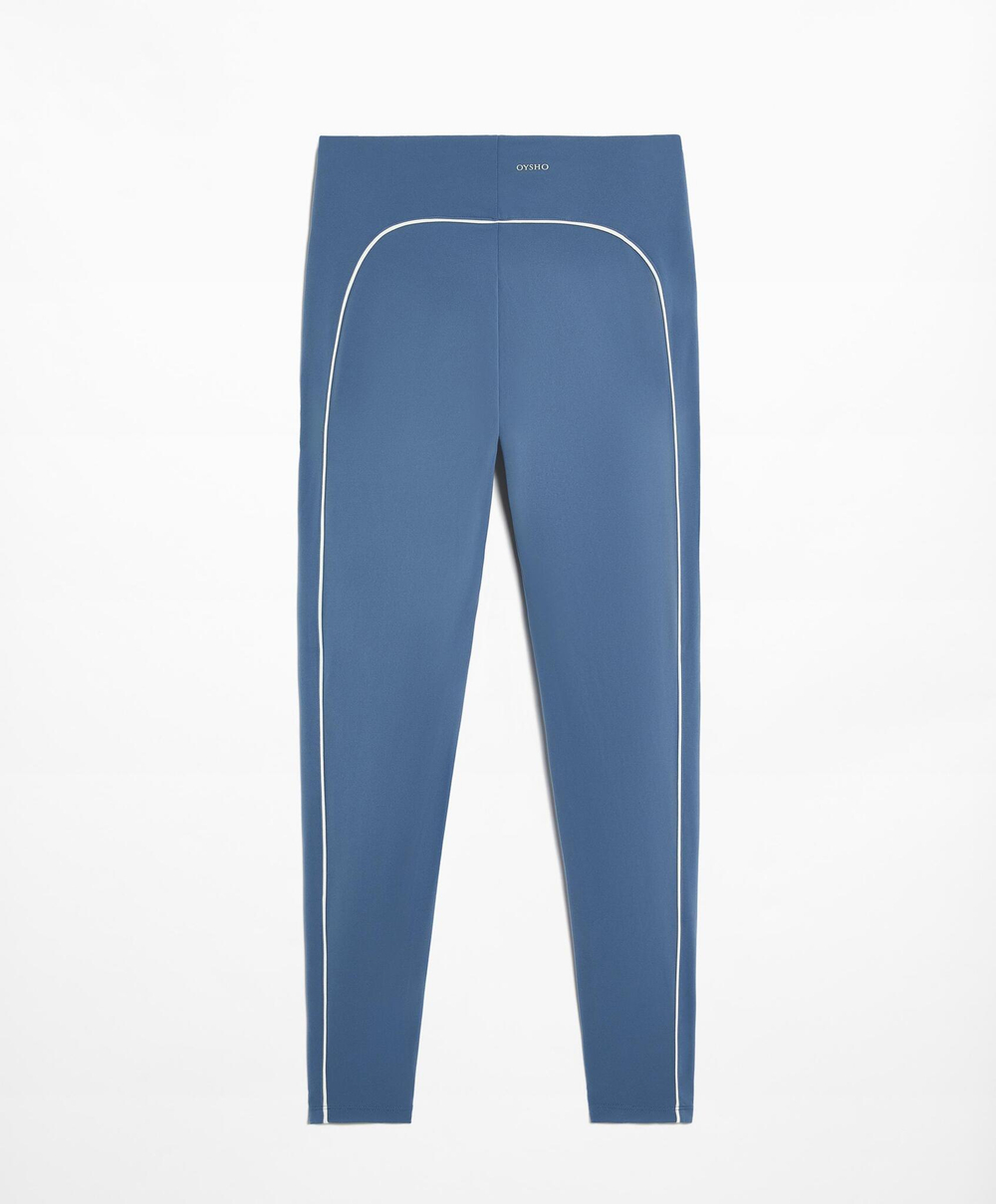 OYSHO Легинсы Comfortlux до щиколотки длиной 65 см с высокой посадкой, линялый синий