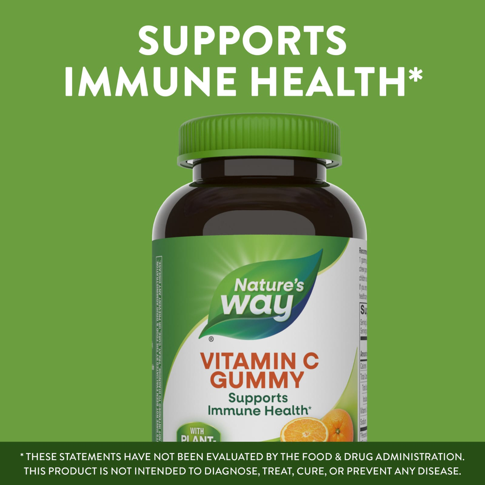 Nature's Way, жевательные таблетки с витамином C, со вкусом апельсина, 120 жевательных таблеток (125 мг в 1 жевательной таблетке)