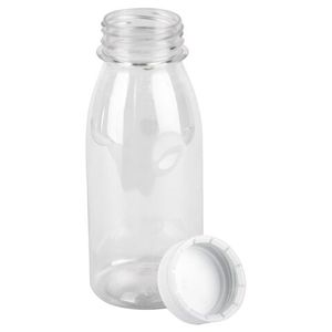 Бутылка ПЭТ Казахстан прозрачная шир.горловина с крышкой 0,25 л, 100 шт/уп