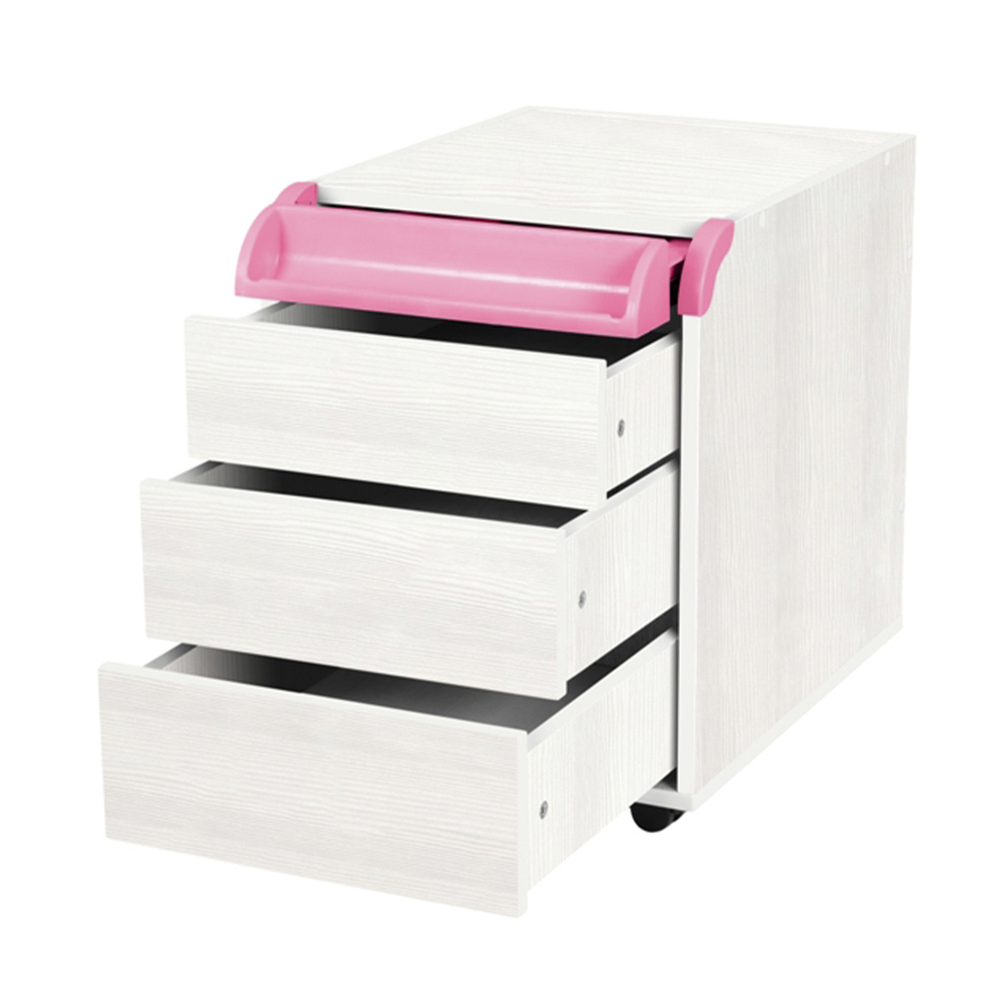 Тумба Дэми на колёсиках с 3 ящиками и органайзером для канцелярии (ТУВ.08)