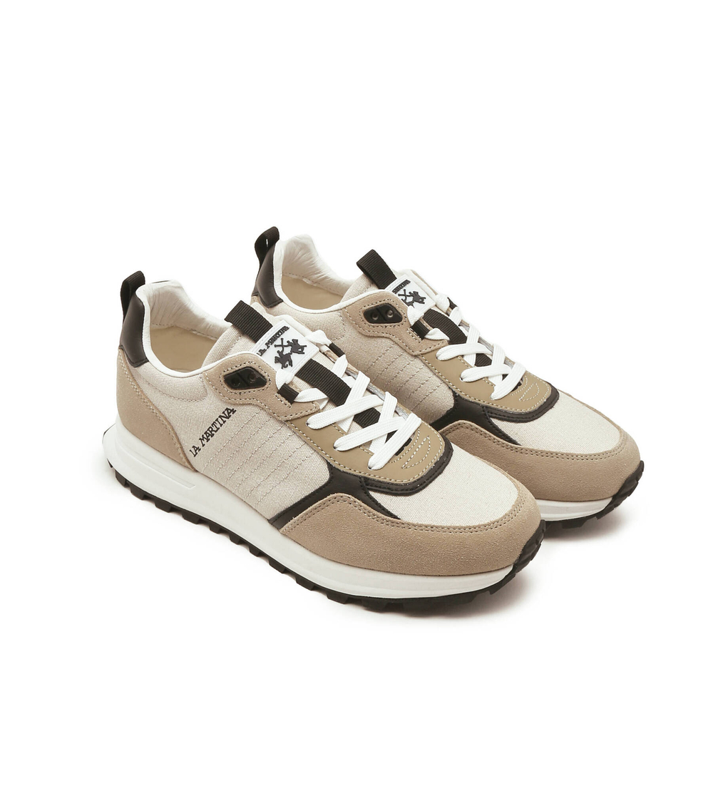 Кожаные кроссовки La Martina - бежевый(LFM231.010)
