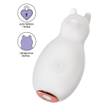 Белый клиторальный стимулятор 7,5см Штучки-дрючки Mr.Bear