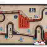 Детская интерактивная стена «Маршрут роботов», с шариковым лабиринтом