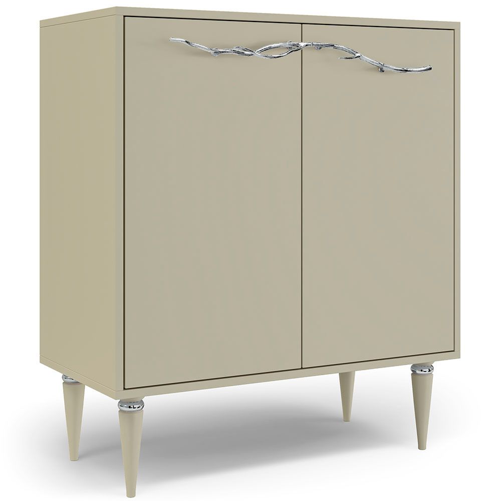 Комод Арт Колор matte Классик Сильвер с 2 полками Серый шелк матовый