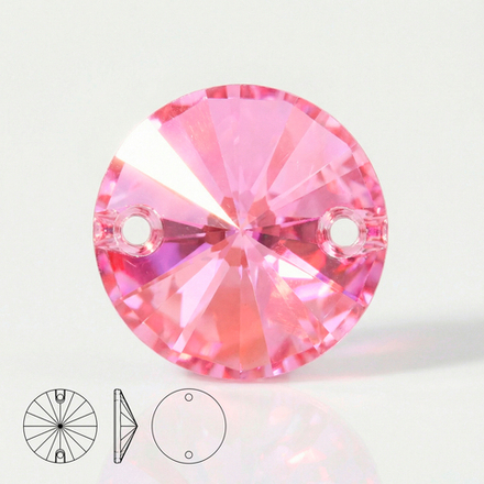 Пришивные стеклянные стразы (Light Rose / Светло-розовый) Rivoli