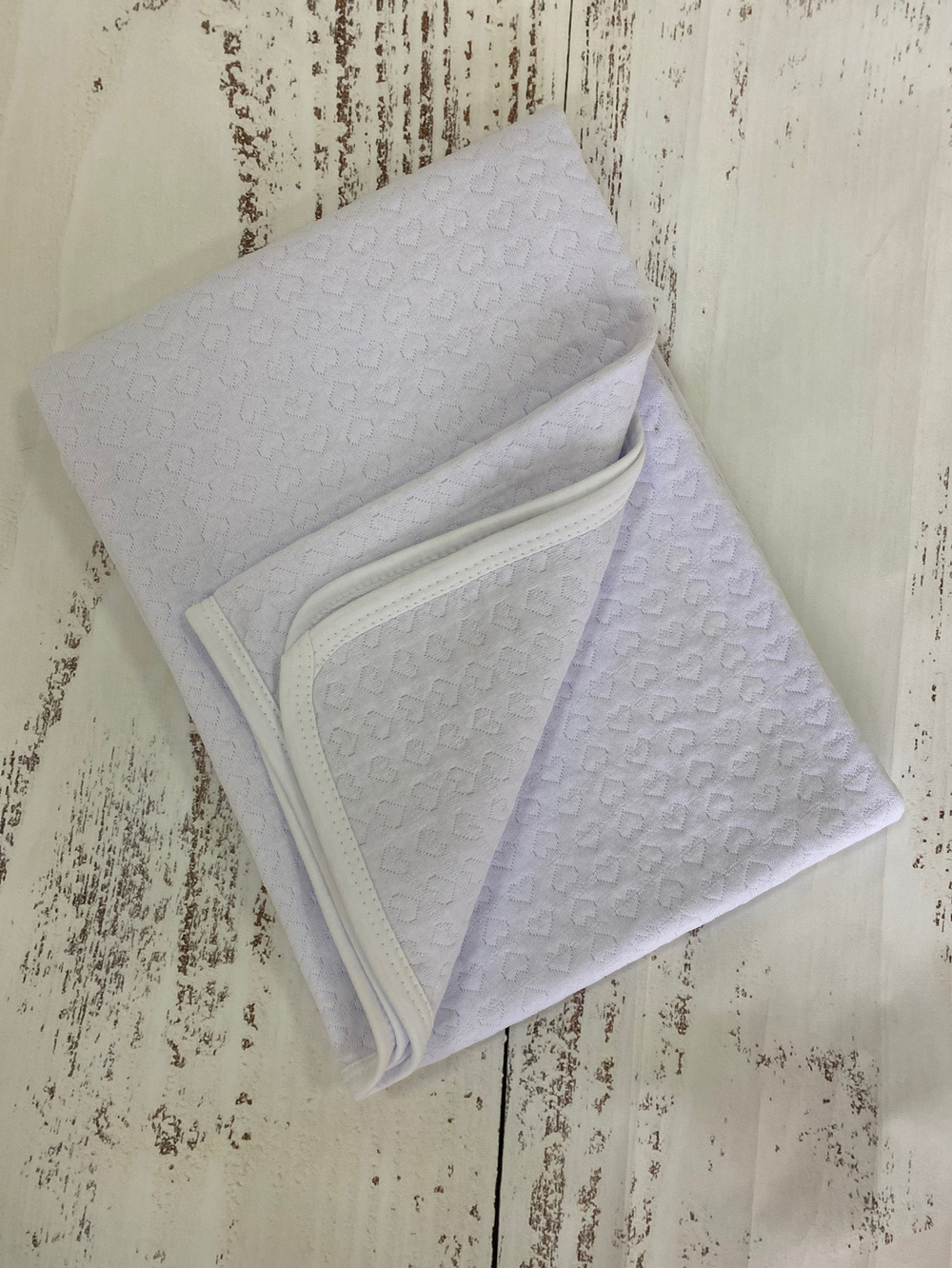 Плед (Размер: 90*90, Состав: 100% хлопок, Цвет: Белый) (ИП Лахитова И.И.)