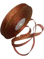 Лента люрекс 12мм - 33м -1 боб. (красный кирпич с золотом)