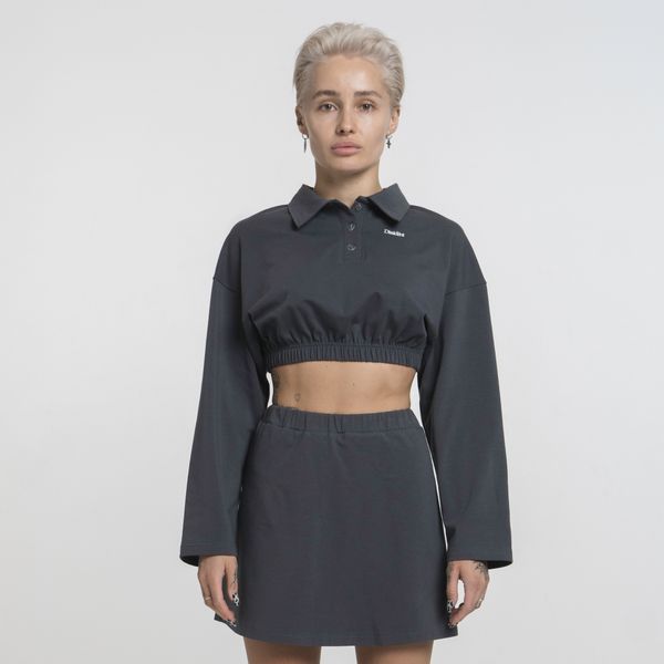 Комплект Юбка и Кроп-Поло Logo Серые - фото 2