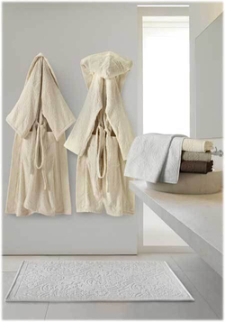 Халат-кимоно велюровый Damasco 810 ecru от Roberto Cavalli