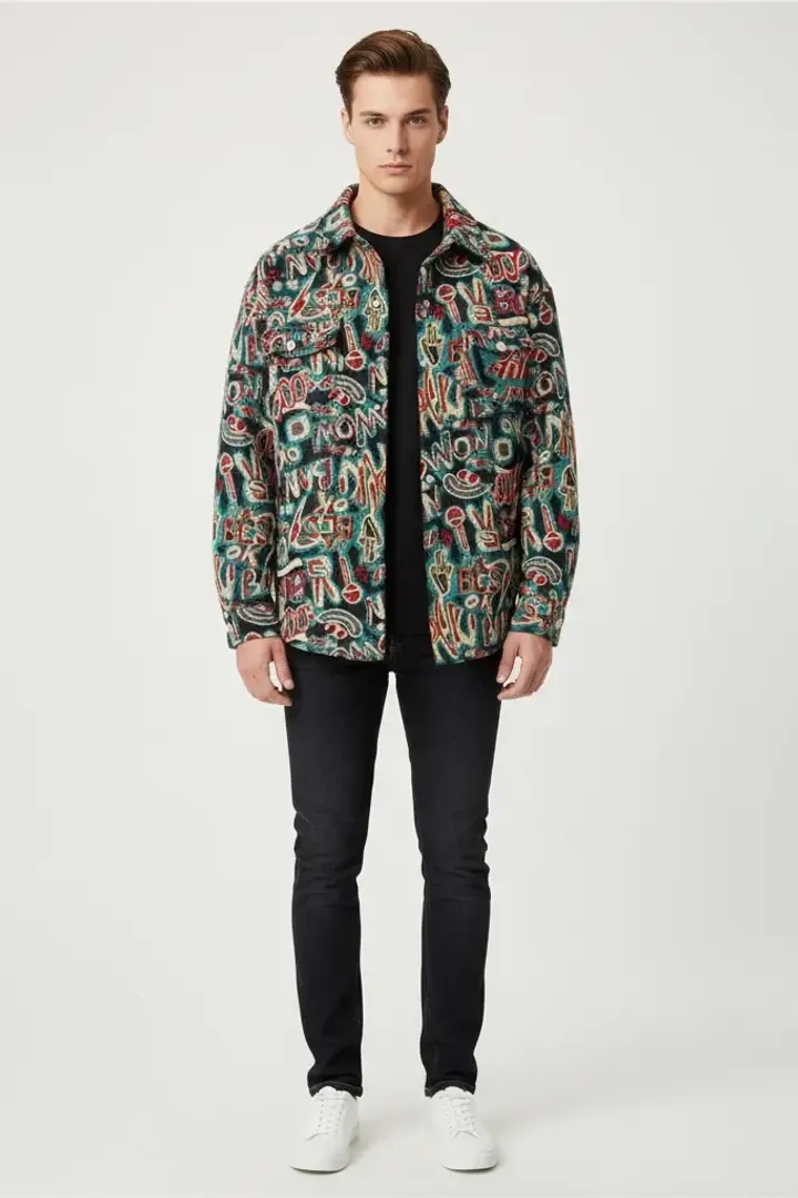 Мужская плотная рубашка «NUMBERS»