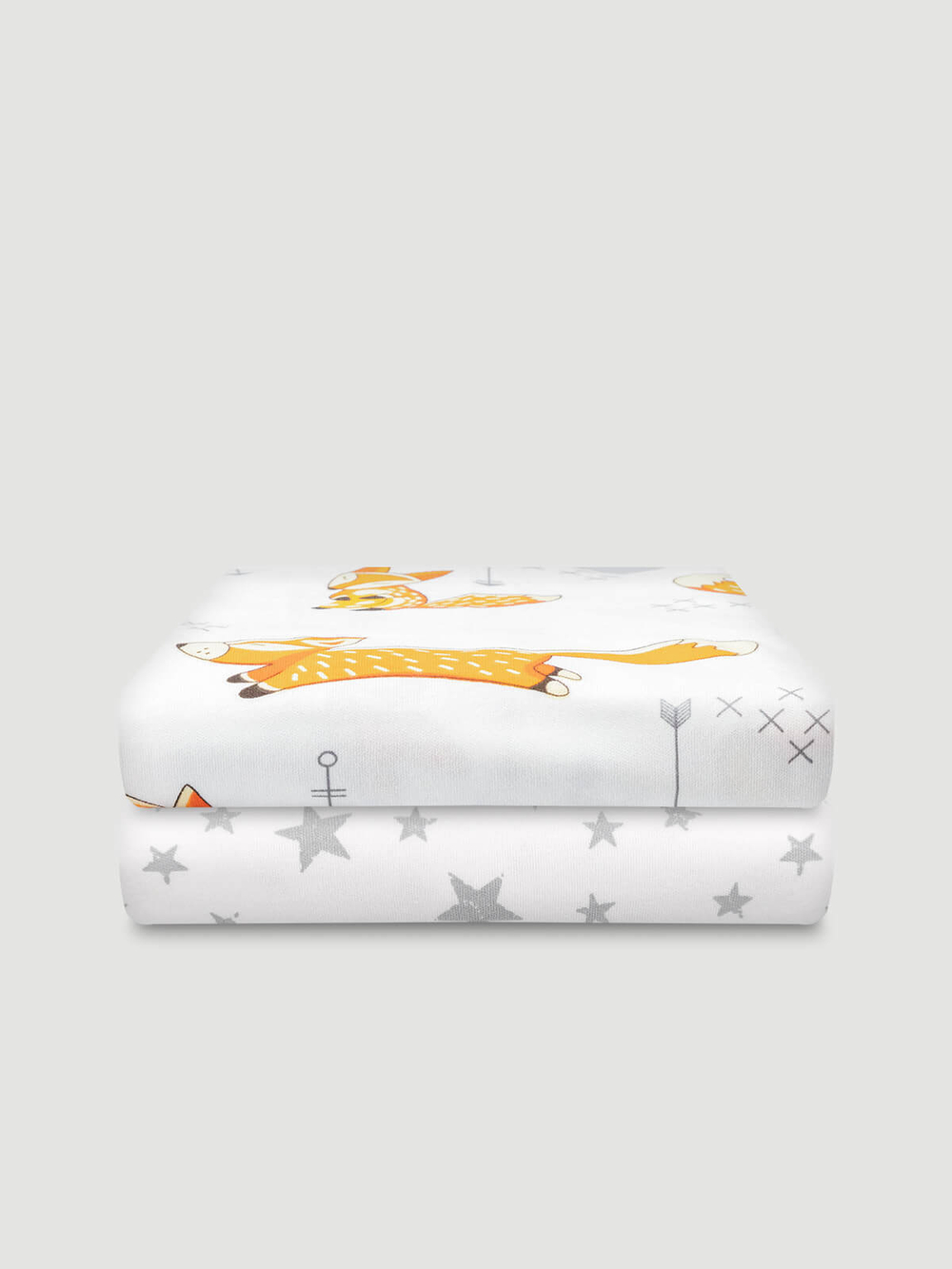 Сет из 2х пелёнок Mjölk Лисички/Звёзды