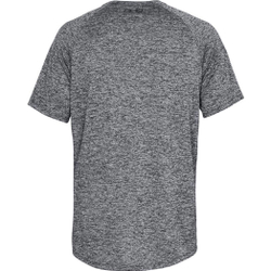 Мужская теннисная футболка Under Armour Tech SS Tee 2.0 - black/black melange