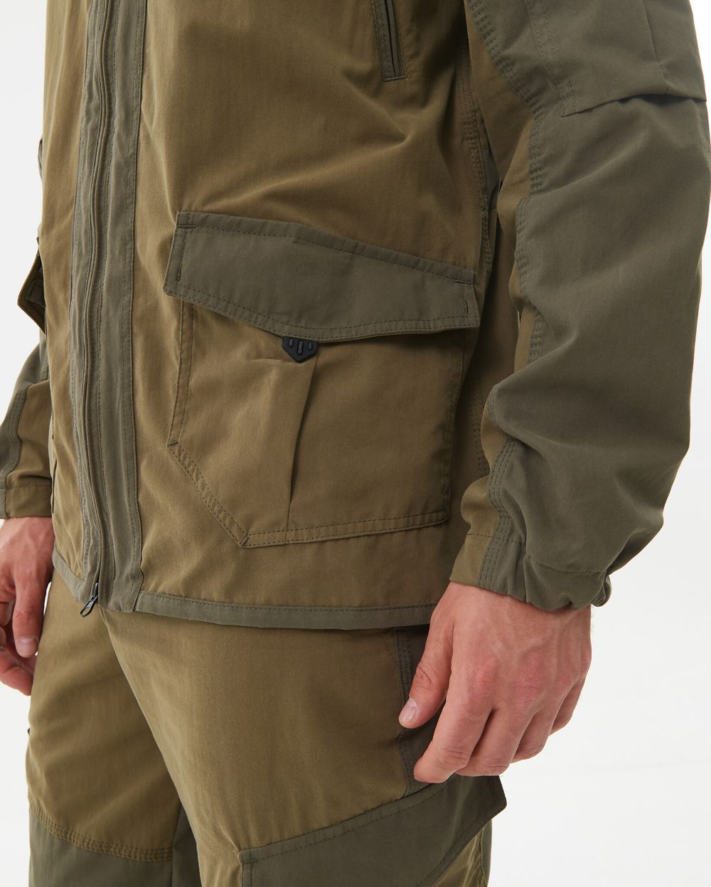 Костюм летний Горка-Люкс ткань Ravena Peach Wash цвет Хаки