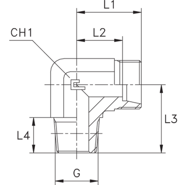 Штуцер FC90 DS30 BSPT 1 (корпус)
