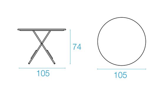 Стол металлический складной Pigalle