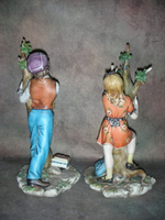 Статуэтка. Фарфор. Ученики пара. Capodimonte. Италия