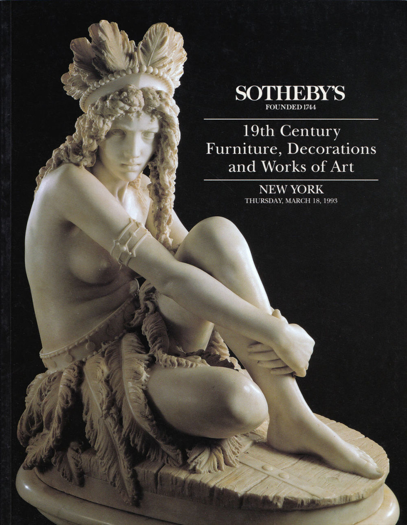 Каталог аукциона Sotheby's, Нью-Йорк, Мебель, предметы интерьера и декоративно-прикладного искусства XIX века от 18 марта 1993 года