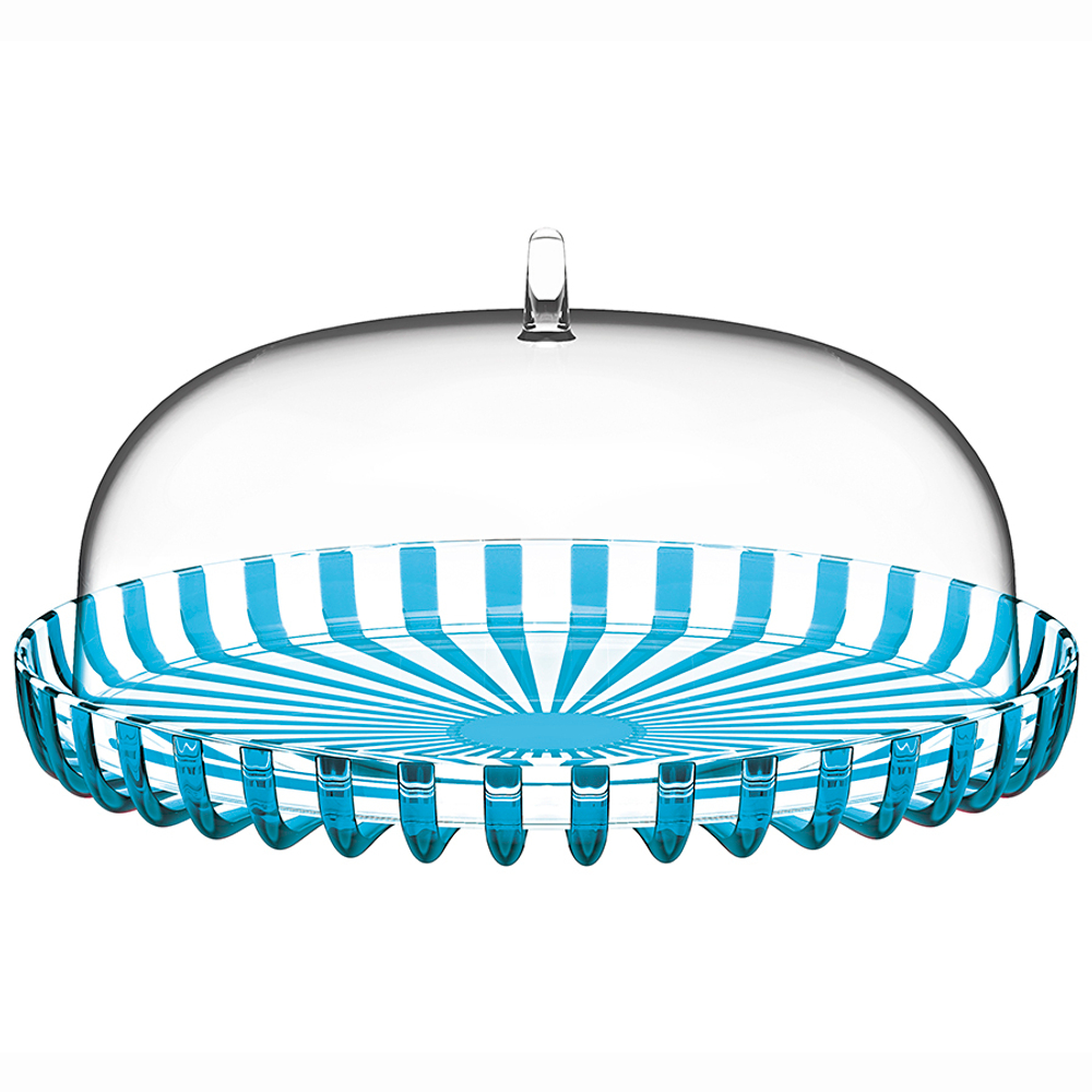 Блюдо сервировочное с крышкой dolcevita, D31 см, бирюзовое